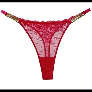 Lace Thong Chain Underwear Panties Low Waist Sexy Rhinestone G-string Lingerie